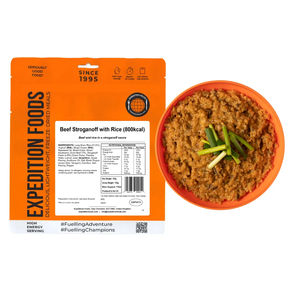 Expedition Foods Beef Stroganoff with Rice
