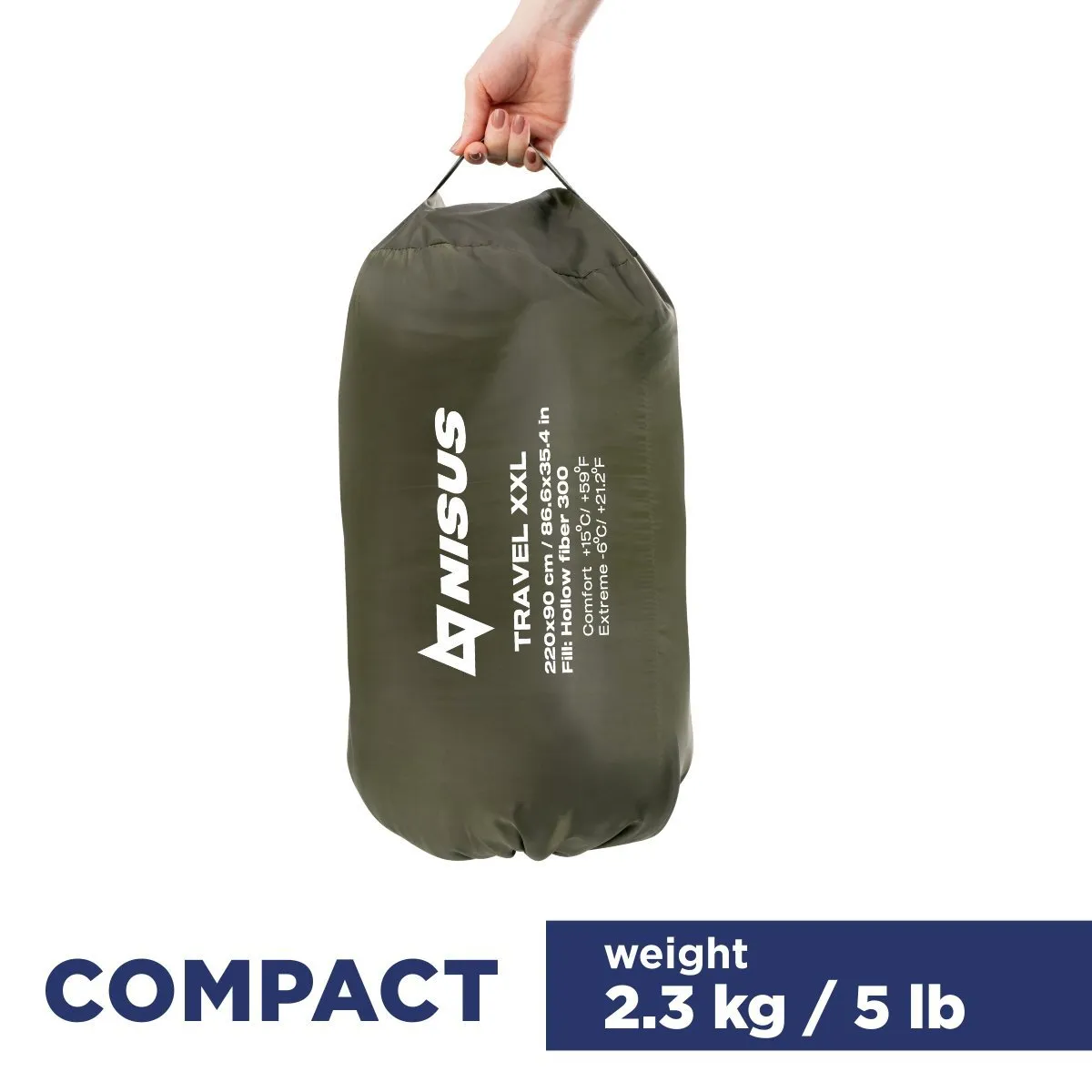TRAVEL 220/90/300 Large Size Lightweight Synthetic Cotton Lined Camping Sleeping Bag